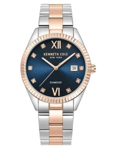 Kenneth Cole Quartz Analog Blue dial Stainless Steel Strap Watch for Women