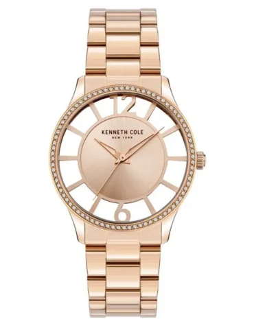 Kenneth Cole Quartz Analog Rose Gold Dial Stainless Steel Strap Watch for Women
