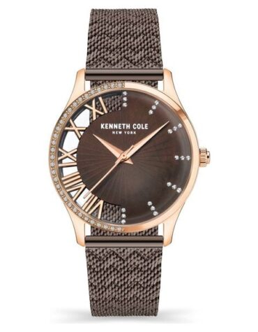 Kenneth Cole Quartz Analog Brown Dial Stainless Steel Strap Watch for Women