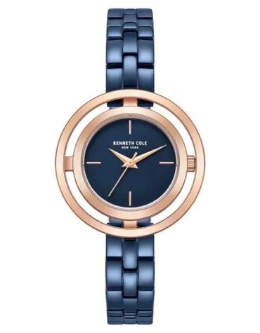 Kenneth Cole Quartz Analog Blue Dial Stainless Steel Strap Watch for Women