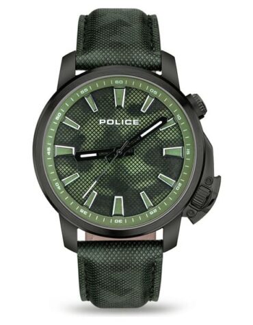 Police Green Dial Green Strap Digital Watch for Men