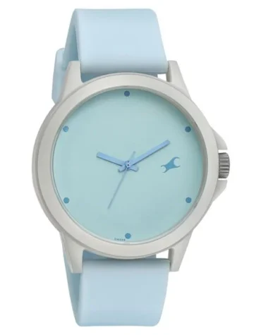 Fastrack Tees Quartz Analog Blue Dial Silicone Strap Unisex Watch