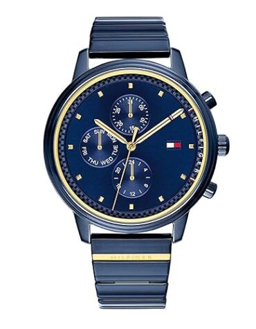 Tommy Hilfiger Quartz Multifunction Blue Dial Metal Strap Watch for Women