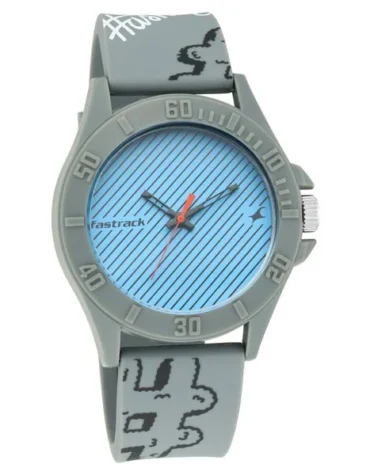 Fastrack Hashtag Quartz Analog Multicoloured Dial Silicone Strap Unisex Watch