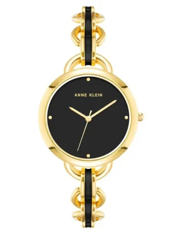 Anne Klein Quartz Analog Black dial Metal Strap Watch for Women