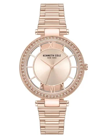 Kenneth Cole Quartz Analog Rose Gold Dial Stainless Steel Strap Watch for Women