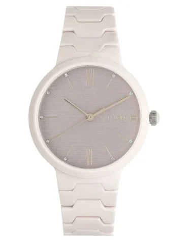 Tommy Hilfiger Quartz Analog Pink Dial Ceramic Strap Watch for Women