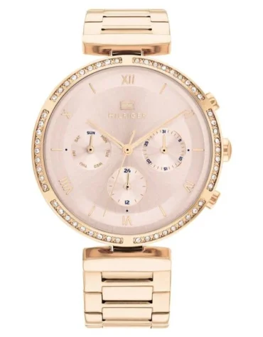 Tommy Hilfiger Quartz Multifunction Pink Dial Stainless Steel Strap Watch for Women