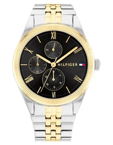 Tommy Hilfiger Quartz Analog with Date Black Dial Stainless Steel Strap Watch for Women