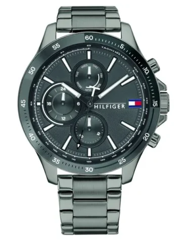 Tommy Hilfiger Quartz Multifunction Grey Dial Stainless Steel Strap Watch for Men