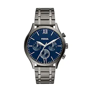 Fossil Fenmore Blue Dial Stainless Steel Watch - BQ2401N