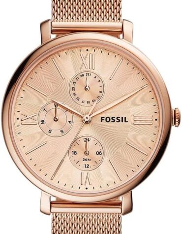 Fossil Jacqueline Rose Gold Dial Stainless Steel Watch - ES5098I