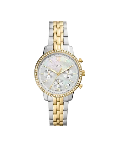 Fossil Neutra Mother Of Pearl Grey Dial Stainless Steel Watch - ES5216