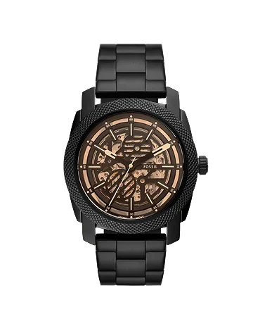 FOSSIL Machine Automatic Black Stainless Steel Watch- ME3253